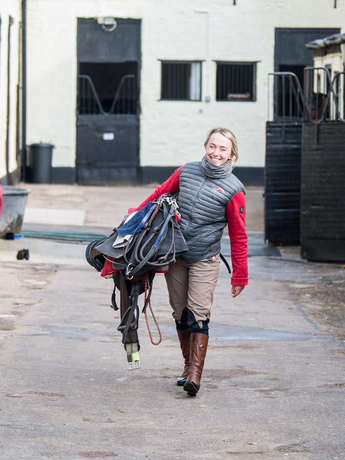 Women with riding tack